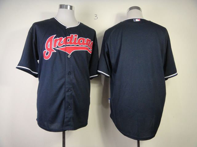 Men Cleveland Indians Blank Blue MLB Jerseys->women mlb jersey->Women Jersey